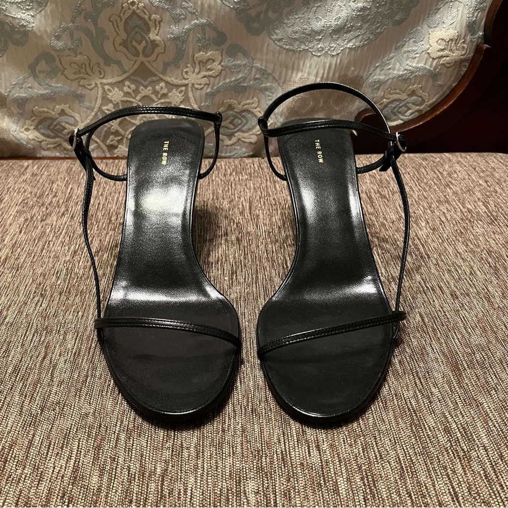 THE ROW Sandals BARE SANDAL Black KID LEATHER - Sz 8 M (EU 38) Made in Italy NEW - Picture 5 of 16